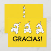 スペインの列車の誕生日感謝 ポストカード (正面/裏面)