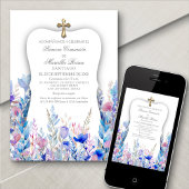 スペインの初聖体拝領の女の子の招待状 招待状