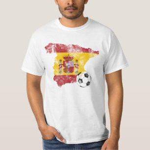 スペインの動揺してなサッカー Tシャツ