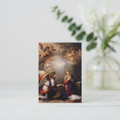 スペインの受胎告知ヴァージンメアリーアンジェラス祈りの言葉 名刺 (スタンド正面)