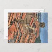 スペインの古い中世の町 ポストカード (正面/裏面)