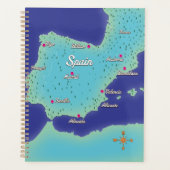 スペインの古典的な地図 プランナー手帳 (正面)
