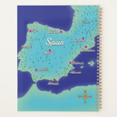 スペインの古典的な地図 プランナー手帳 (裏面)