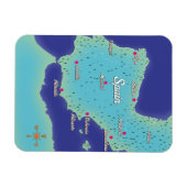 スペインの古典的な地図 マグネット (横)