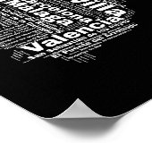 スペインの名前でword cloudをマップ ポスター (角)