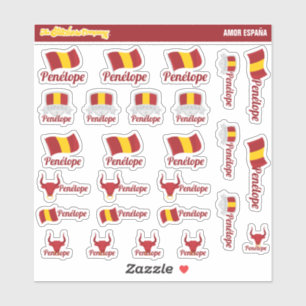 スペインの名前をカスタムするラベル  スペイン シール