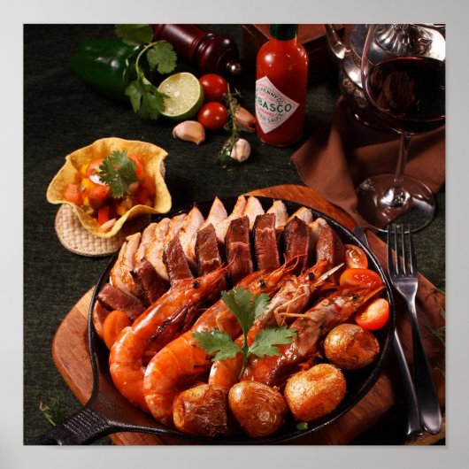 スペインの味:タパスアドベンチャー待ち&食べ物 ポスター (正面)