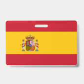 スペインの国旗が付いた名札 バッジ (裏面)