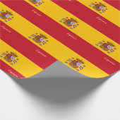 スペインの国旗とスペインのギフト/スポーツファン ラッピングペーパー (角)