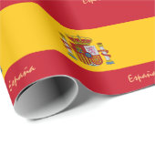 スペインの国旗とスペインのギフト/スポーツファン ラッピングペーパー (ロールコーナー)