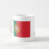 スペインの国旗と国歌名のマグカップ コーヒーマグカップ (正面左)