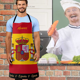 スペインの国旗のエプロン，スペイン，エスパーニャ料理人キッチン エプロン