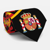 スペインの国旗のハートとコート・オブ・アームズプライド ネクタイ (ロール)