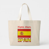 スペインの国旗の伝統 ラージトートバッグ (裏面)