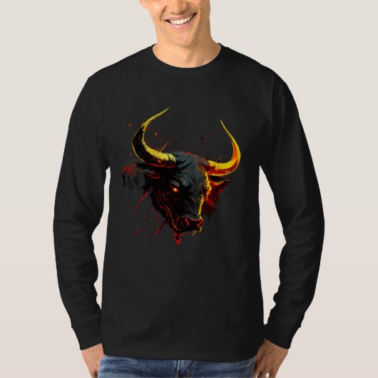 スペインの国旗の色 スペイン闘牛 Tシャツ (正面)
