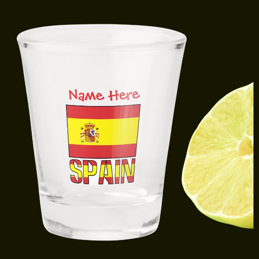 スペインの国旗の遺産ギフトを個性あふれるデザインに ショットグラス