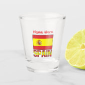 スペインの国旗の遺産ギフトを個性あふれるデザインに ショットグラス (正面)