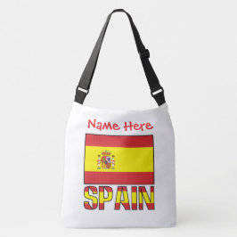 スペインの国旗をあしらったパーソナライズドデザイン  クロスボディバッグ