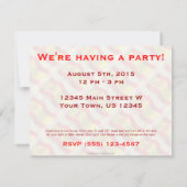 スペインの国旗を振って 招待状 (裏面)