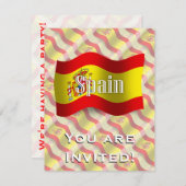 スペインの国旗を振って 招待状 (正面/裏面)