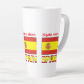 スペインの国旗を継承するラージサイズの名入れギフト カフェラテマグ (右アングル)
