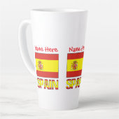 スペインの国旗を継承するラージサイズの名入れギフト カフェラテマグ (左アングル)