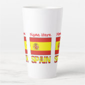 スペインの国旗を継承するラージサイズの名入れギフト カフェラテマグ (正面)