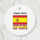 スペインの国旗カスタムネーム フェイバータグ (裏面)