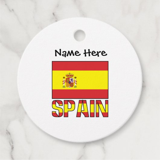 スペインの国旗カスタムネーム フェイバータグ (正面)