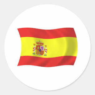 スペインの国旗ステッカー ラウンドシール