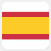 スペインの国旗 スクエアシール (正面)