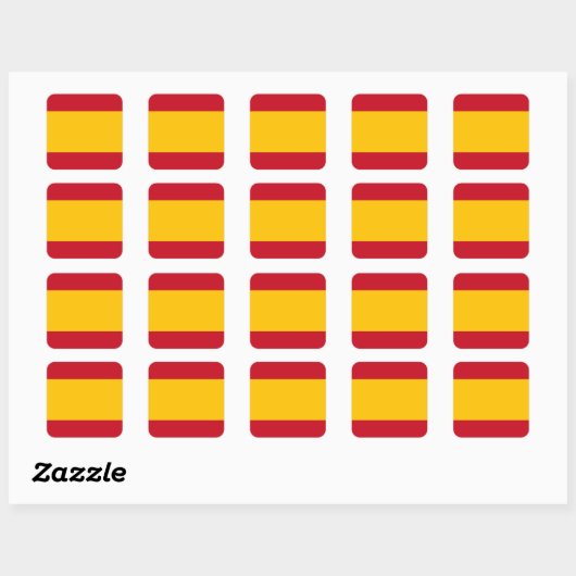 スペインの国旗 スクエアシール (シート)