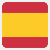 スペインの国旗 スクエアシール (正面)