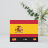 スペインの国旗 & スペイン旅行 / スペイン ポストカード (スタンド正面)