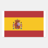 スペインの国旗 | スペイン 国旗 長方形シール (正面)