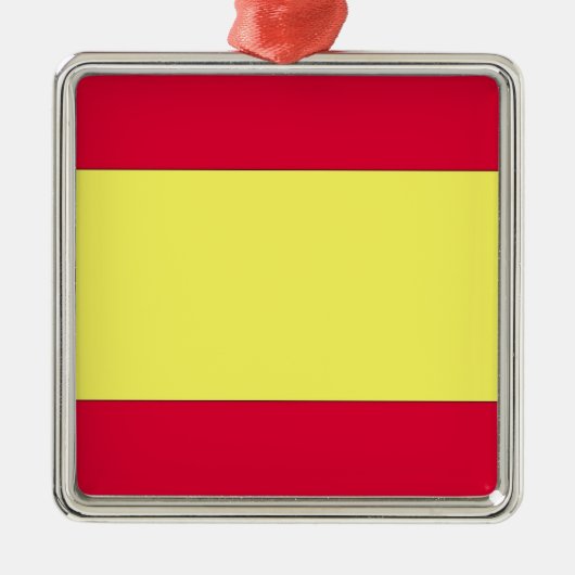 スペインの国旗 メタルオーナメント (正面)