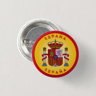 スペインの国章 サークル型 缶バッジ