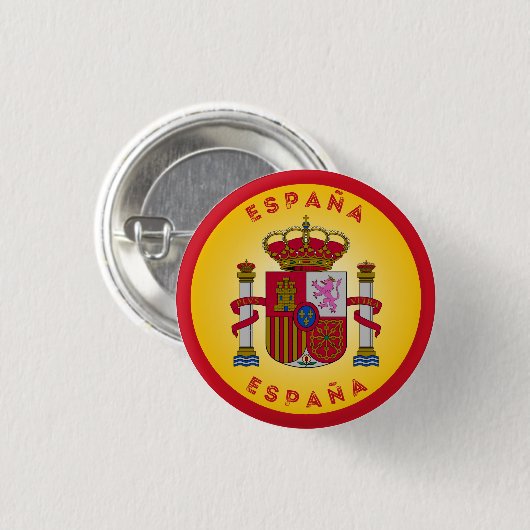 スペインの国章 サークル型 缶バッジ (正面&裏面)