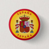 スペインの国章 サークル型 缶バッジ (正面)