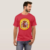 スペインの国章 サークル型 Tシャツ (正面フル)