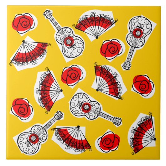 スペインの土数々の瓦 タイル (正面)