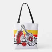 スペインの土産クラシックストライプ全天 トートバッグ (裏面)