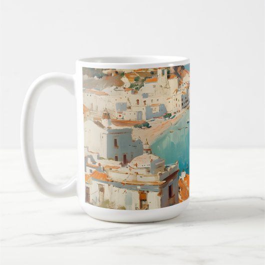 スペインの地中海沿岸 カルタヘナ コーヒーマグカップ (左)