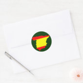 スペインの地図と国旗 – ステッカー (封筒)