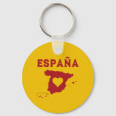 スペインの地図イエローと赤 キーホルダー (裏面)