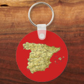 スペインの地図キーチェーン キーホルダー (正面)