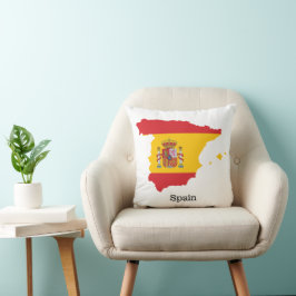 スペインの地図入りフラグの記念品デザイン クッション
