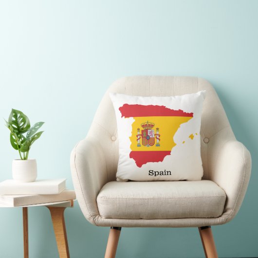 スペインの地図入りフラグの記念品デザイン クッション (椅子)