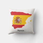 スペインの地図入りフラグの記念品デザイン クッション (裏面)