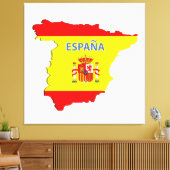 スペインの地図 キャンバスプリント (インサイチュ (リビング))